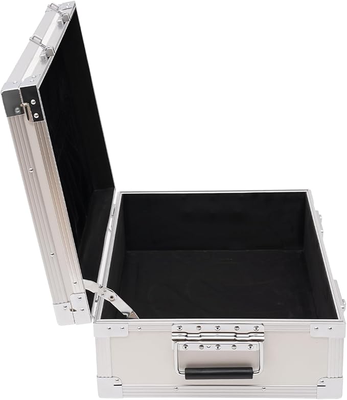 Locking Storage Box, Portable Trunk with Combination, Large Capacity Briefcase Security Box, Lock Boxes for Personal Items, Cash, Laptop (Silver) - Image 6