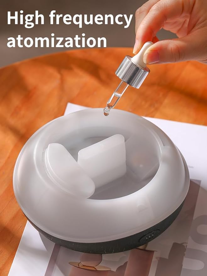 Essential Oil Diffusers Ultrasonic UFO Aromatherapy Diffuser, Ultrasonic Diffuser, Cool Mist Humidifier, 7 Colors LED Lights Changing for Home, Office, Spa 200ml (Crack) - Image 5