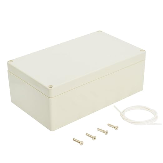 LeMotech Waterproof Dustproof IP65 ABS Plastic Junction Box Universal Electric Project Enclosure Pale Gray 7.9 x 4.7 x 2.95 inch (200 x 120 x 75 mm) by LeMotech