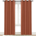 NICETOWN Curtain Blackout Drape Panel, Single Panel, 34 x 84 inch, Burnt Orange, 3 Pass Microfiber Noise Reducing Thermal Insulated Window Drapery with Grommet by NICETOWN