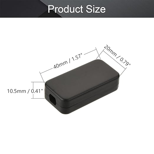 Fielect 1.57 x 0.79 x 0.41 inch Dustproof Electronic Junction Box Plastic Enclosure Project Box for Electronic Projects ABS Black 3Pcs - Image 2