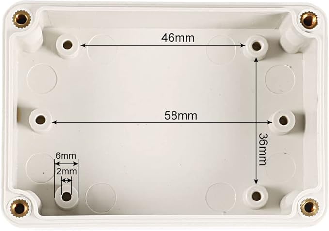 uxcell 83x58x33mm Electronic Waterproof IP65 Sealed ABS Plastic DIY Junction Box Enclosure Case Clear - Image 5