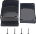 Outdoor Waterproof Junction Box IP67 Project Box ABS Black Electrical Boxes Electronic Enclsoure with Mounting Ear for DIY Project 6.3 x 4.3 x 3.5 inch (160x110x90mm) by Otdorpatio