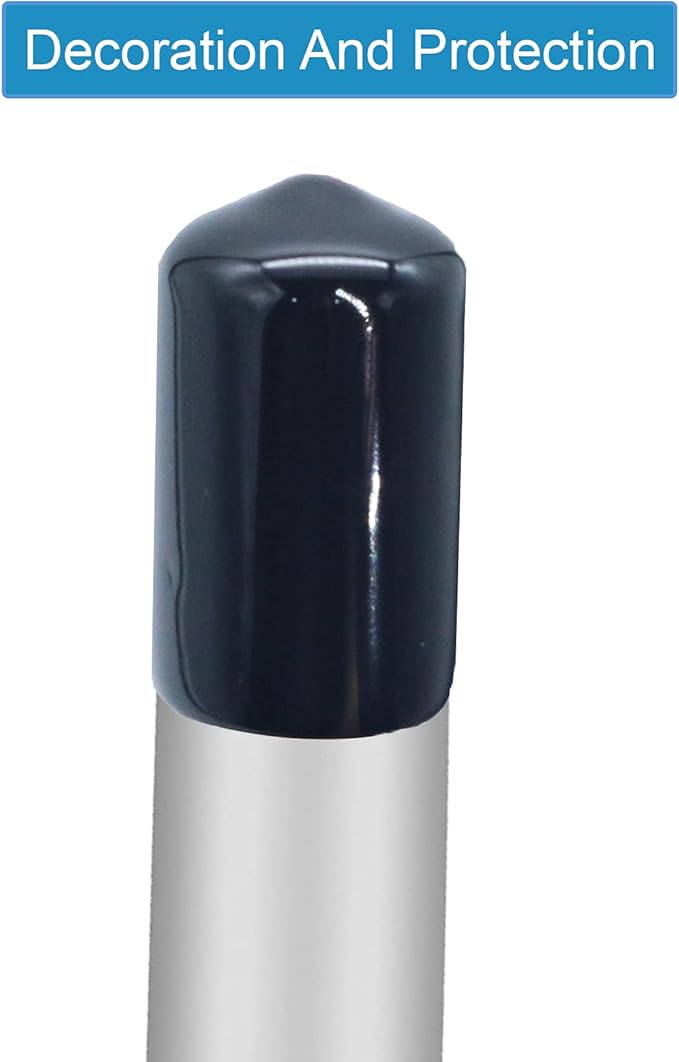 Acocony 7/16 Inch Rubber Cap Round Rubber End Caps PVC Flexible Protector Plastic Plugs for Round Holes Black Pack of 40 - Image 5