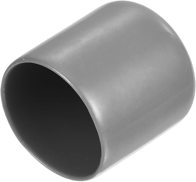 uxcell 20pcs Rubber End Caps Protective Caps 28mm ID Vinyl PVC Round Tube Bolt Cap Cover Screw Thread Protectors, Light Grey by uxcell