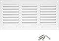 10x4 inch (Duct Opening) Vent Cover - White Ventilation Covers for Wall and Ceiling - Metal Return Grille - HVAC AC Air Vents Register for Indoor and Outdoor Use with Mesh by ABOUT+VENT