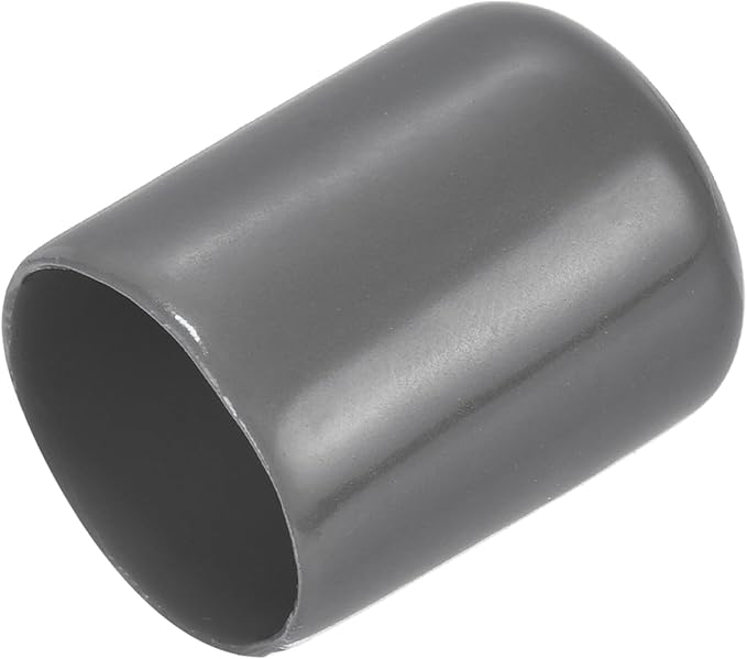 uxcell 20pcs Rubber End Caps 19mm(3/4") ID Vinyl PVC Round Tube Bolt Cap Cover Screw Thread Protectors Dark Grey by uxcell