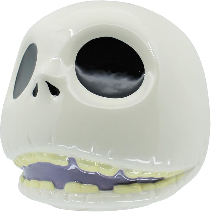 Enesco Disney Ceramics the Nightmare Before Christmas Jack Skellington Sculpted Cookie Jar, 7 Inch, Multicolor - Image 3