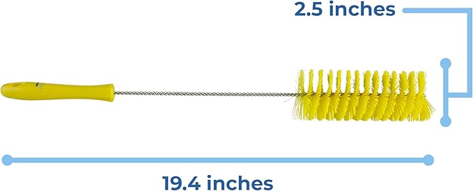 Vikan 53706 Tube Brush,2.4",PP/PBT,Yellow - Image 2
