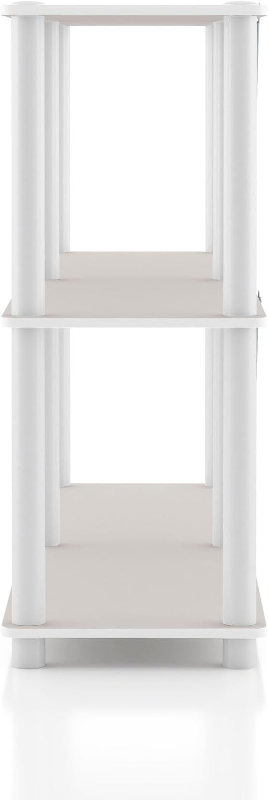 Homes: Inside + Out Apexa Modern 3-Tier Extra Wide Shelving Units, Collectibles Display Shelves, Easy Assembly Console Table, Home Storage Organizer for Living Room, Bedroom, Office, Taupe Grey - Image 12