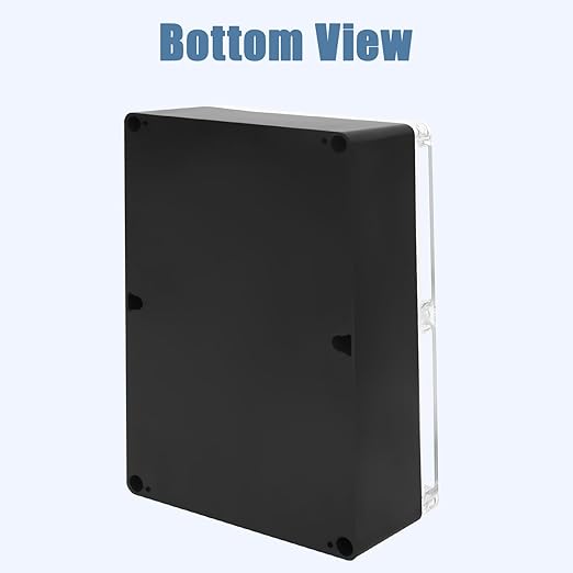 LeMotech Electrical Box Clear Cover Project Box IP65 Waterproof Junction Box ABS Plastic Case Universal Enclosure for Electronics, Black 9.0"x 5.9"x 3.1"(230x150x85mm)(Pack of 1) - Image 4