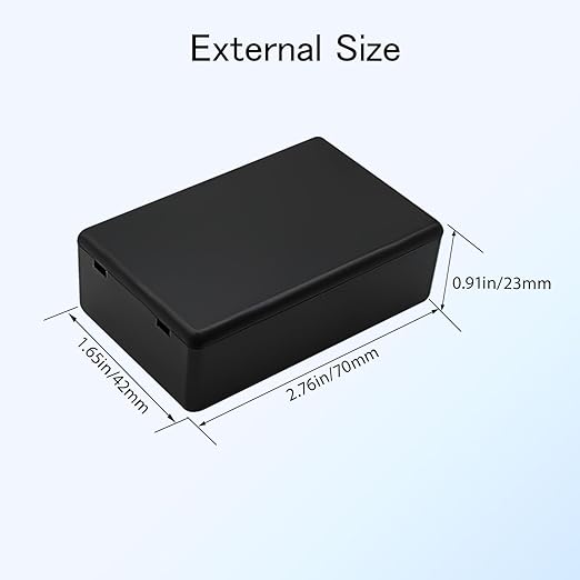 Project Box 8 Pieces Electrical Box Small Junction Box ABS Plastic Enclosure Power Electronic Case Black 2.76" x 1.65" x 0.91"(70 x 42 x 23mm) - Image 3