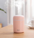 Portable Mini Humidifier, 300ml with Colorful LED Night Light, USB Personal Desktop Humidifier for Car Office Home Travel, Auto Shut-Off, 2 Mist Modes, Super Quiet(pink) by HISKFUN
