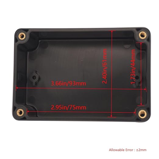 2 Packs Junction Box IP65 Waterproof ABS Plastic Electrical Project Case Power Junction Boxes, Project Box with 8 PCS M16 Cable Glands 3.94x2.68x1.97 inch(100x 68 x50 mm) - Image 3