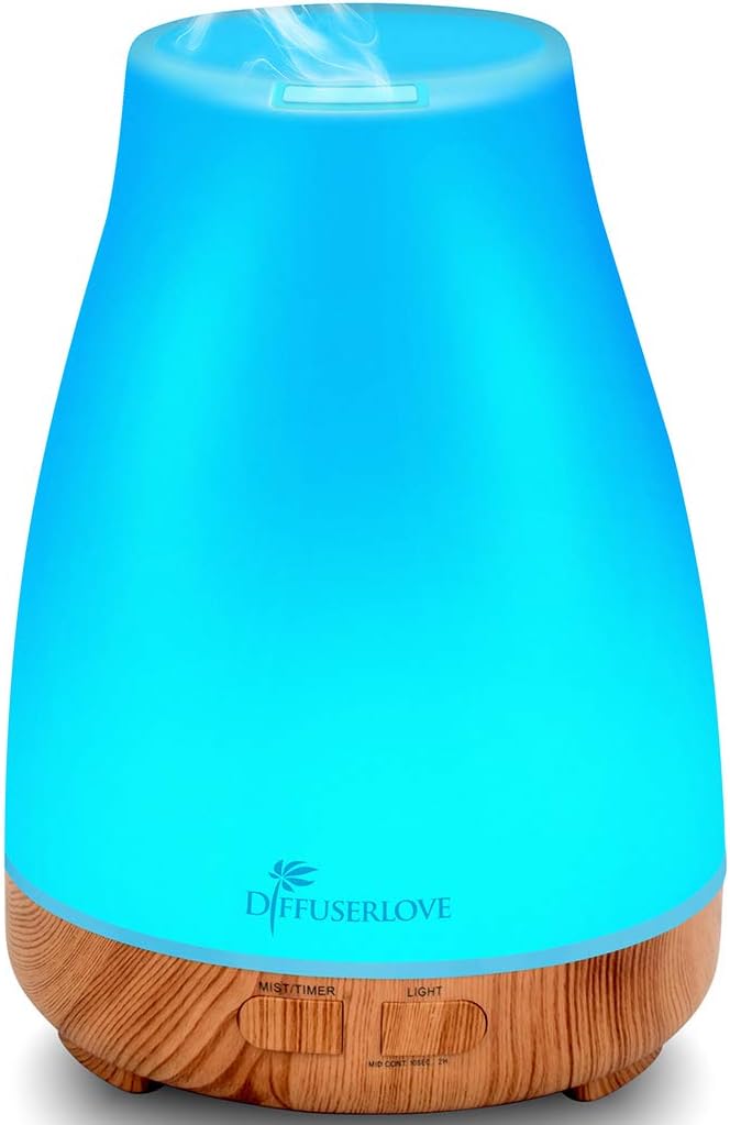 300ML Diffuser Essential Oil Diffuser Remote Control Aromatherapy Diffuser Mist Humidifiers with 7 Color LED Lights for Bedroom Office House Kitchen Yoga - Image 8