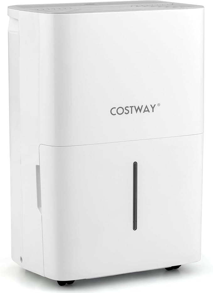 COSTWAY 94.5 Pints Dehumidifier, 6000 Sq.Ft Portable Large Home Dehumidifier for Basements with 2 Modes & 3 Fan Speeds, 1.4 Gallon Tank by COSTWAY
