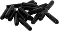 20 PCS Black Round Vinyl Rubber End Caps Kits, Flexible Screw Thread Protectors Safety Cover for Metal Tubing Rod Bolt, 3.5mm (7/50 inch) by Zinkebol