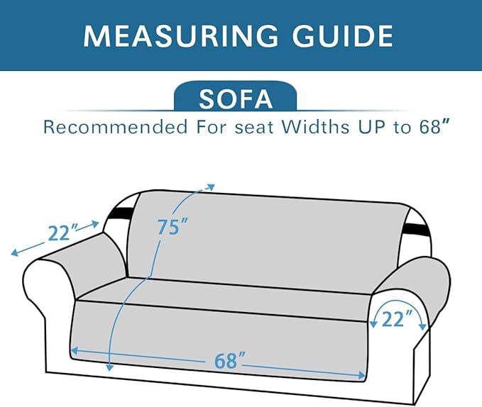 H.VERSAILTEX 100% Waterproof Sofa Slipcover Washable Sofa Cover Non-Slip Couch Cover for 3 Cushion Cover Furniture Protector for Pets Couch Slipcovers with Puppy Paw Silicone Backing(Sofa, Off White) - Image 3