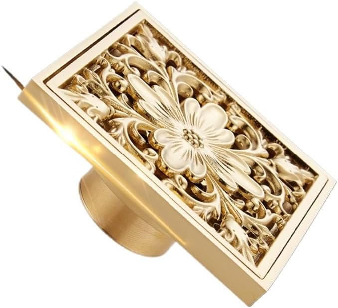 10 * 10cm Shower Square Deodorization Type Bathroom Kitchen Room Accessories Brass(Style B) - Image 4