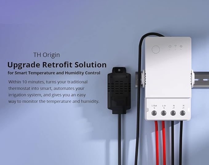 Smilewolf TH Elite 16A/20A WiFi Smart Switch Temperature and Humidity Monitoring Switch Smart Home work with DS18B20/ THS01/ RL560 (THR316) - Image 2