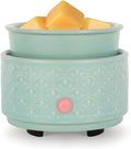 kobodon Ceramic Wax Melt Warmer - 3-in-1Electric Wax Warmer-Fragrance Candle Burner for Scented Wax Tarts and Essential Oils - Wax Melts as Gifts for Moms Grandma Women Girls（Light Green） by Kobodon