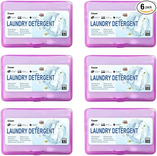 Laundry Detergent Sheets | Ultra-Portable | Travel Size | 192 Loads, 5-Second Dissolve | TSA-Approved & Eco-Friendly | 2X Stain Removal Tech | HE-Safe Detergent Sheets, Fresh Botanical Scent by Enyur