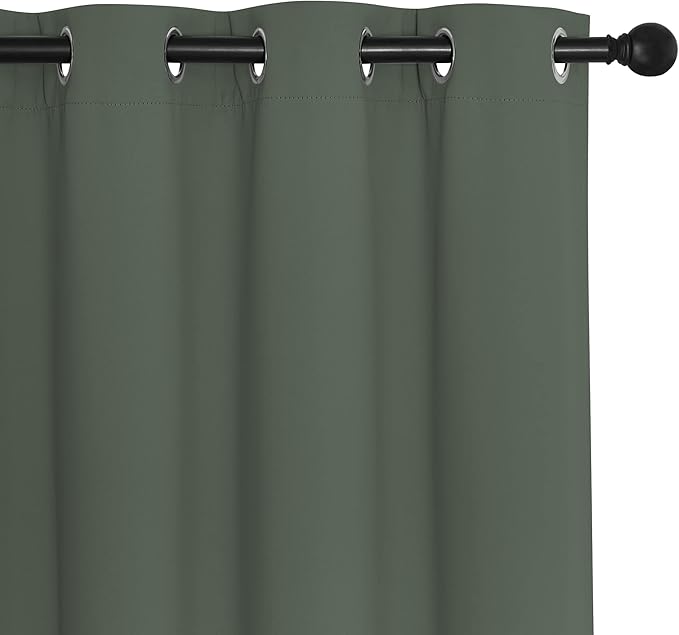 NICETOWN Blackout Room Divider Curtains for Sliding Glass Doors 102 Inches Long 1 Panel, Extra Wide Curtains for Doorway Patio Bedroom Living Room (Dark Mallard, 80Wx102L, 1 Panel) - Image 7