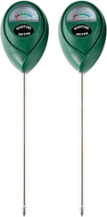 Soil Moisture Meter, 2 Pack Plant Water Meter Soil Meter Moisture Sensor Hygrometer for Indoor Outdoor Plant Care,No Battery Needed(Green) by Hathdia