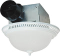 Air King DRLC703 Decorative Round Quiet Exhaust Bath Fan with Light, 70-CFM, White Finish by Air+King