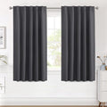 H.VERSAILTEX Blackout Curtains Thermal Insulated Window Treatment Panels Room Darkening Blackout Drapes for Living Room Back Tab/Rod Pocket Bedroom Draperies (2 Panels, Charcoal Gray, 42 x 54 Inch) by HVERSAILTEX