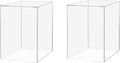 2 Pack Food Riser for Buffet Table Clear Acrylic Box 6" x 9" Display Stand Hollow Bottom No Lid for Catering and Events No Assembly by Marketing Holders by MarketingHolders