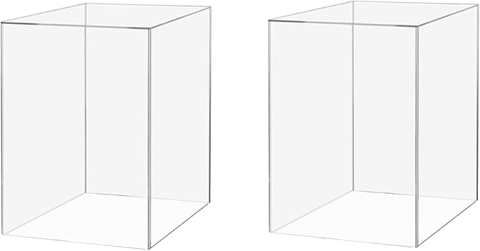 2 Pack Food Riser for Buffet Table Clear Acrylic Box 6" x 9" Display Stand Hollow Bottom No Lid for Catering and Events No Assembly by Marketing Holders by MarketingHolders