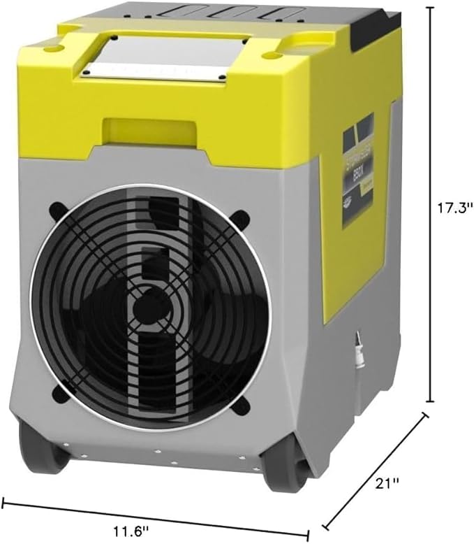 AlorAir 180 PPD LGR Commercial Dehumidifier with Pump, Heavy Duty Industrial Dehumidifiers Water Damage Restoration for Homes, Basements, Garages, Gym and Job Sites, Winter Storm (Yellow) - Image 8