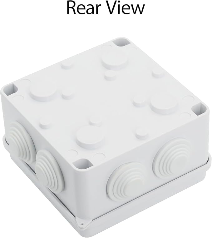 LeMotech ABS Plastic Dustproof Waterproof IP65 Junction Box Universal Electrical Project Enclosure White, Outer Size 3.9 x 3.9 x 2.8 inch (100 x 100 x 70 mm) - Image 7