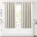 H.VERSAILTEX Light Reducing Curtains Thermal Insulated Window Treatment Panels Room Darkening Privacy Assured Drapes for Living Room Back Tab/Rod Pocket Bedroom Drapes 2 Panels, Ivory - 42 x 54 Inch by HVERSAILTEX