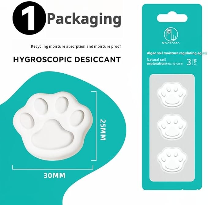 Pet Food Desiccant Strips & Cat Paw Moisture Absorbers Kitchen Items- Food-Grade Silica-Free Dry Food Storage (Claw shape [3 pcs] Food grade moisture absorption,Large) - Image 2
