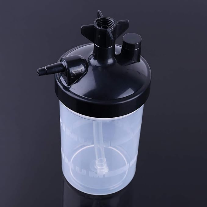 Humidifying Cup Humidifier Water Bottle for Oxygen Regulator High Flows Oxygen Bubbler Bottle for Oxygen Concentrators, As Pic Shows by Unknown