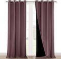 NICETOWN 100% Blackout Blinds, Set of 2, 46" x 102", Dry Rose, Laundry Room Decor Window Treatment Curtains for Large Patio Sliding Door, Thermal Insulated Curtains for Bedroom by NICETOWN