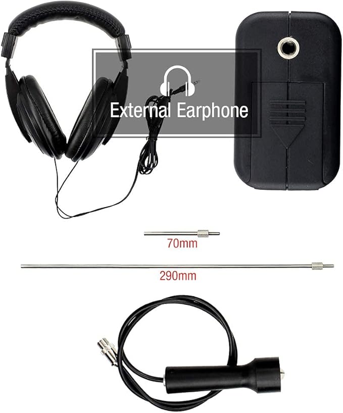allsun Pro Ultrasonic Leaking Detector Transmitter Auto Noise Finder, Electronic Stethoscope HVAC Machine Noise Monitor 36-44KHz, Air Gas Water Leak Diagnosis Tool - Image 5