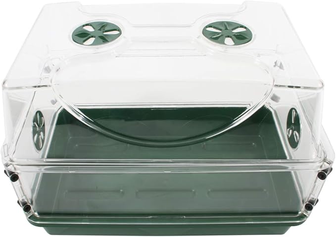 EarlyGrow 93763 Medium Seed and Herb Domed Propagator with Vented Side Height Extension, Green by EarlyGrow