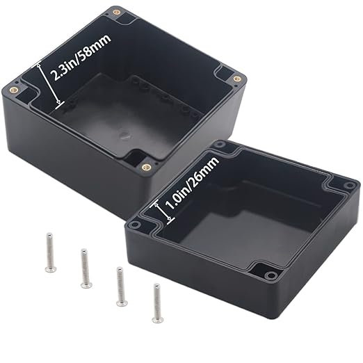 Watertight Junction Box, IP67 Waterproof Project Box Durable ABS Plastic Electronic Enclosure Case for DIY Electrical Project Black 4.72" x 4.72" x 3.54"(120 x 120 x 90 mm) - Image 4