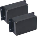 2 Pack Project Box IP65 Waterproof Junction Box ABS Plastic Black Electrical Boxes DIY Electronic Project Case Power Enclosure with Fixed Ear 6.22 x3.54 x2.36 inch(158x90x60mm) by Raculety