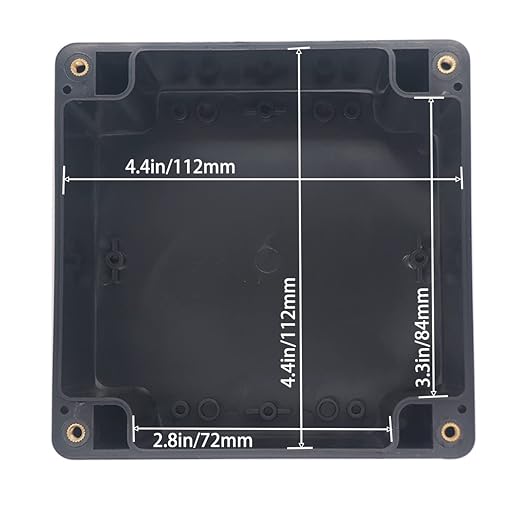 Watertight Junction Box, IP67 Waterproof Project Box Durable ABS Plastic Electronic Enclosure Case for DIY Electrical Project Black 4.72" x 4.72" x 3.54"(120 x 120 x 90 mm) - Image 5