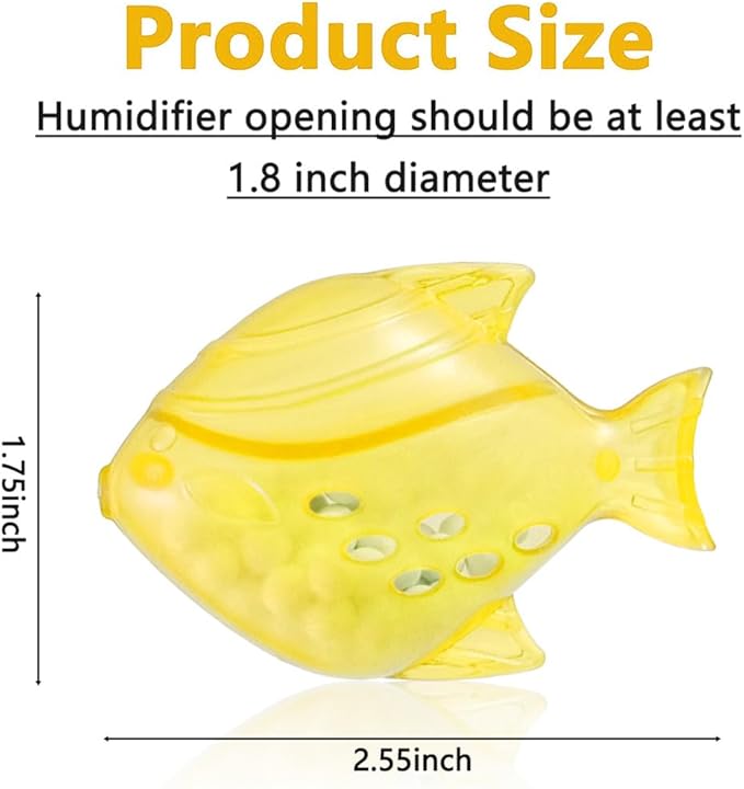 Humidifier Tank Cleaner, Raipoment 10PCS Universal Humidifier filters fish Compatible with Drop,Droplet, Warm&Cool Mist Humidifiers,Fish Tank[Keep The Water (Fish-yellow) - Image 4