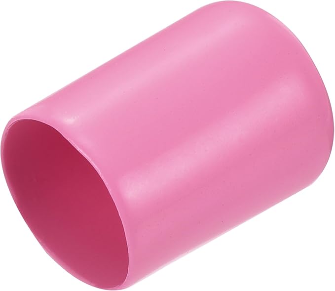 uxcell 20pcs Rubber End Caps 14mm ID Vinyl PVC Round Tube Bolt Cap Cover Screw Thread Protectors Pink by uxcell