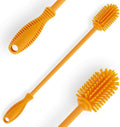 Silicone Bottle Cleaning Brush with Long Handle,12.5" Water Bottle Cleaner for Baby Bottles, Hydro Flask, Sports Bottle, Vase, Glassware, Perfect for Smaller Diameter Bottle Openings (One Pack) by ddLUCK