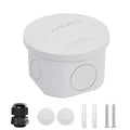 LeMotech Junction Box, Electrical Box IP55 Water Resistant Dustproof ABS Plastic Project Enclosure for Electronics White, External Size D2.9 x H1.7 inch by LeMotech