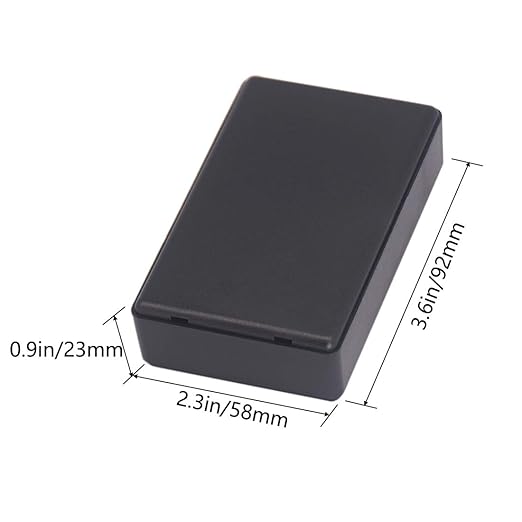 Zulkit 5Pcs Project Boxes ABS Plastic Electrical Project Case Power Junction Box Black 3.62 x 2.28 x 0.91 inch(92 x 58 x 23mm) - Image 2