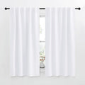 NICETOWM Window Treatment Curtain Panels - (White Color) W42 x L63, 2 Pieces, Semi Blackout Window Treatment Drape Panel for Kids Bedroom by NICETOWN