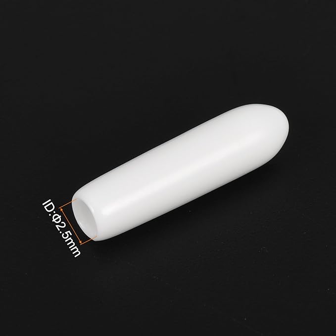 uxcell 20pcs Rubber End Caps 2.5mm ID Vinyl Round End Cap Cover Screw Thread Protectors White - Image 3
